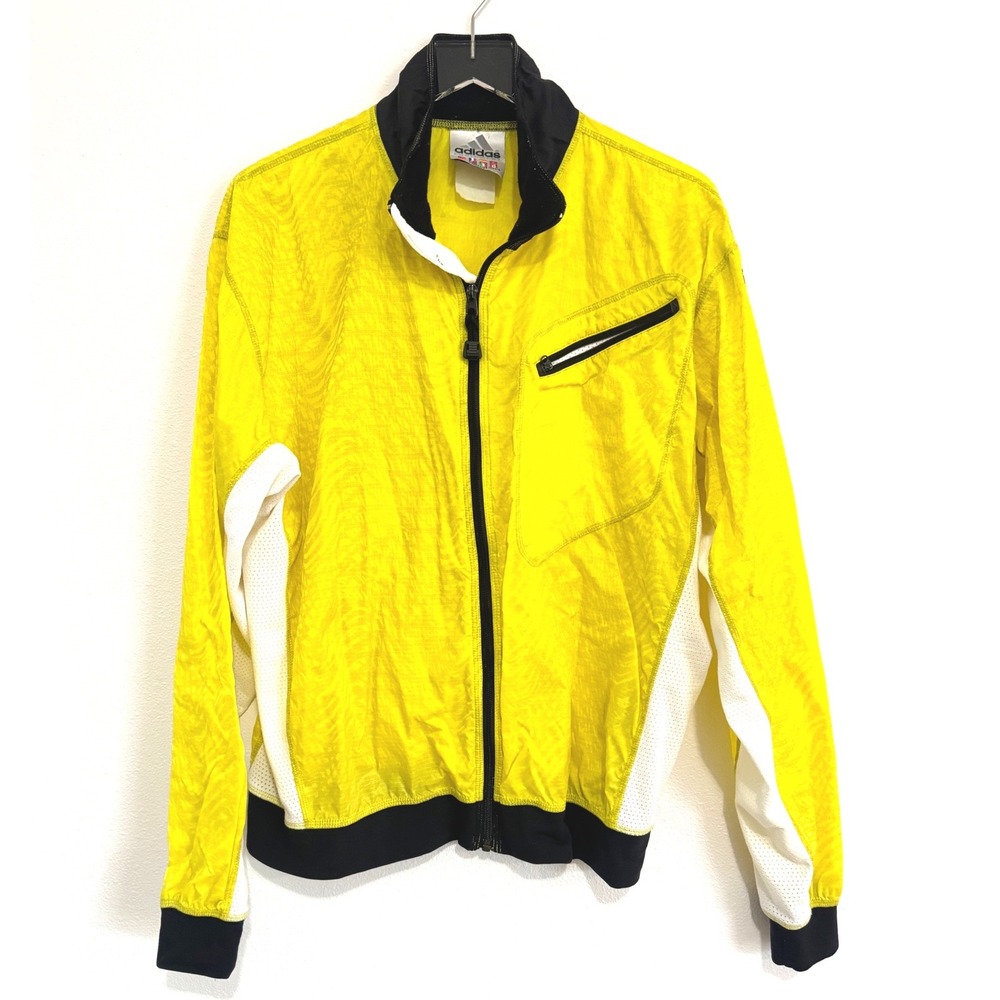 Vintage Adidas Equipment Windbreaker Jacket Mens Yellow 90s EQT Retro Track